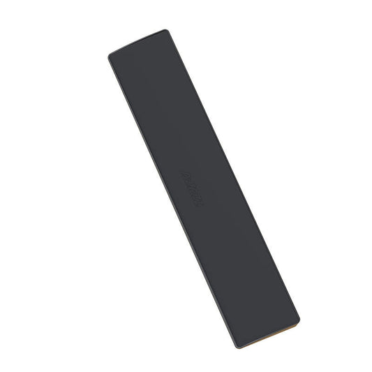 Diagonal view of black full size Ajazz Leather Wrist Pad