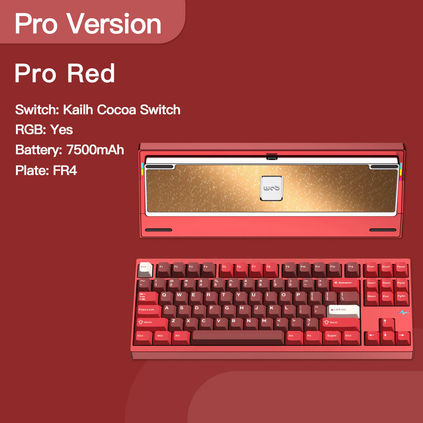 WOBKEY Crush 80 Reboot Pro Tri-mode Wireless Mechanical Keyboard