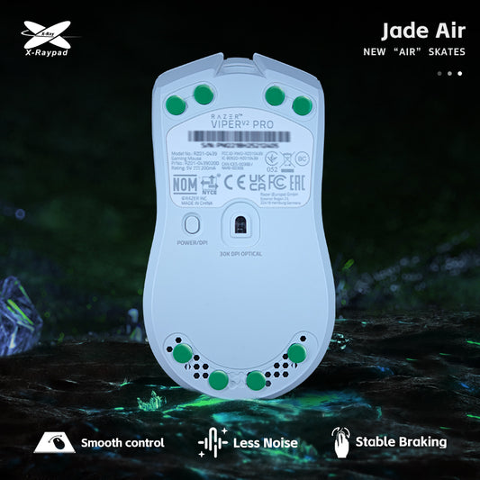Xraypad Jade Air DIY Mouse Skates – Universal Dots (Green Dots)