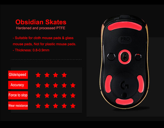Xraypad Obsidian Skates For Logitech G Pro Wireless
