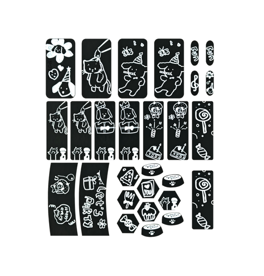 Xraypad Cicada Wings v2 Kitty & Pup Party Universal Pre-cut Tacky Mouse Grip