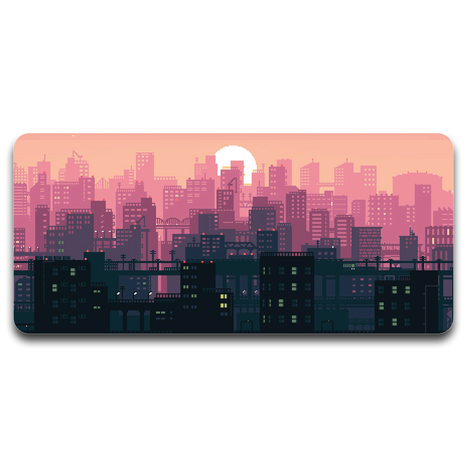 ClickyDuck 8Bit Metropolis Deskmat/Mousepad