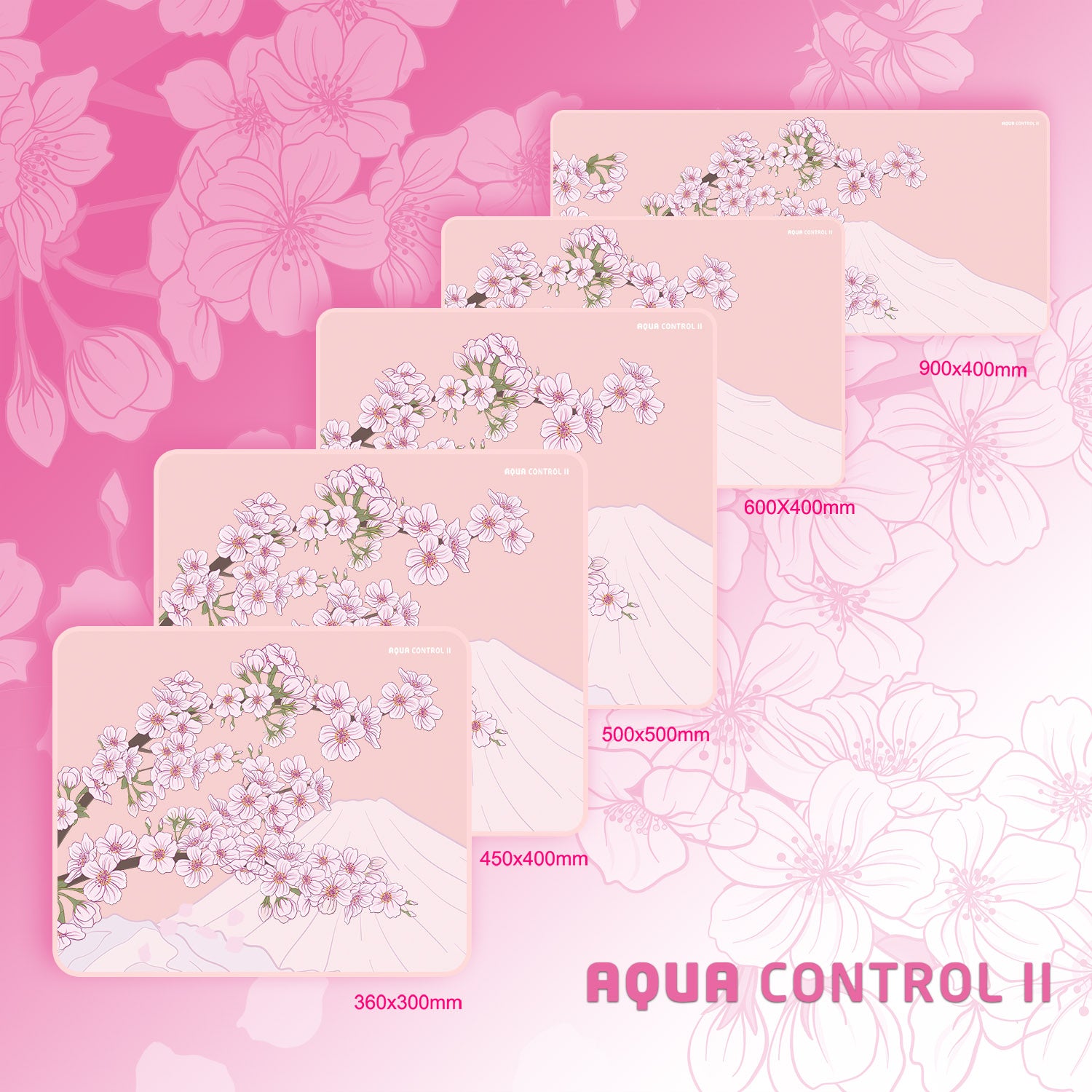 Xraypad Aqua Control II Sakura Pink Sizes
