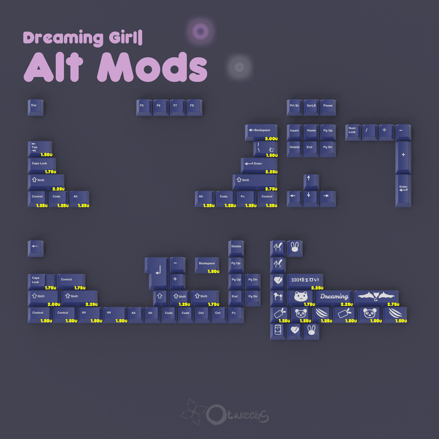 JTK Dreaming Girl Keycaps