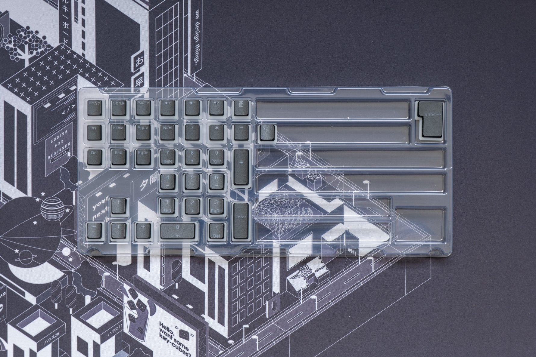 GenesisPC Pudding Keycaps (Black/White)