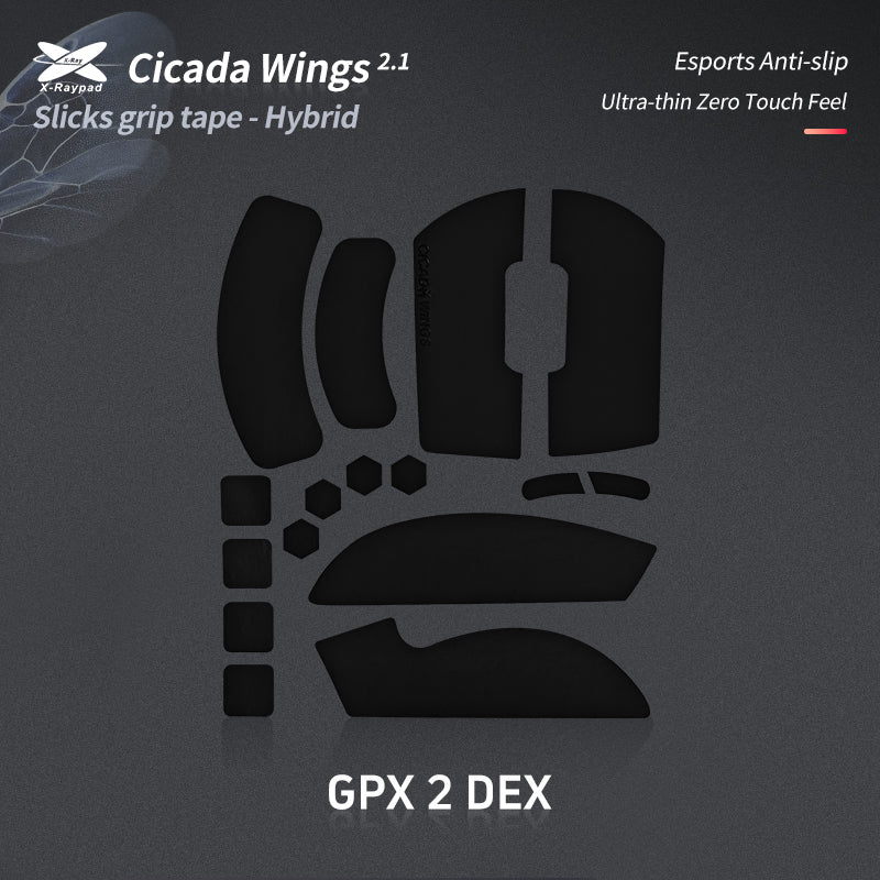 XRaypad Cicada Wings V2 Slicks Grip Tape For Logitech G PRO X SUPERLIGHT 2 DEX
