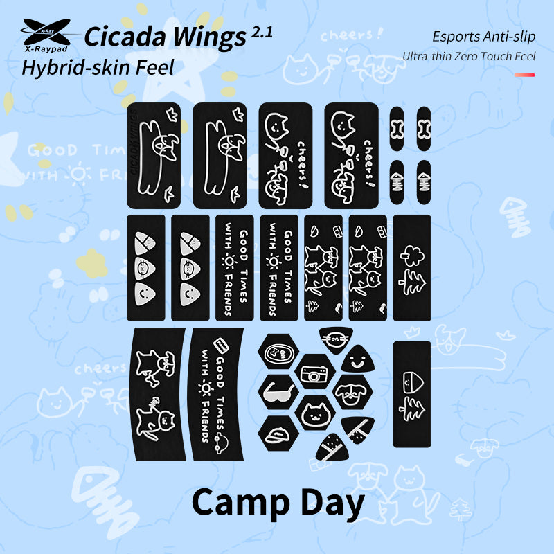 Xraypad Cicada Wings v2 Camp Day Universal Pre-cut Tacky Mouse Grip