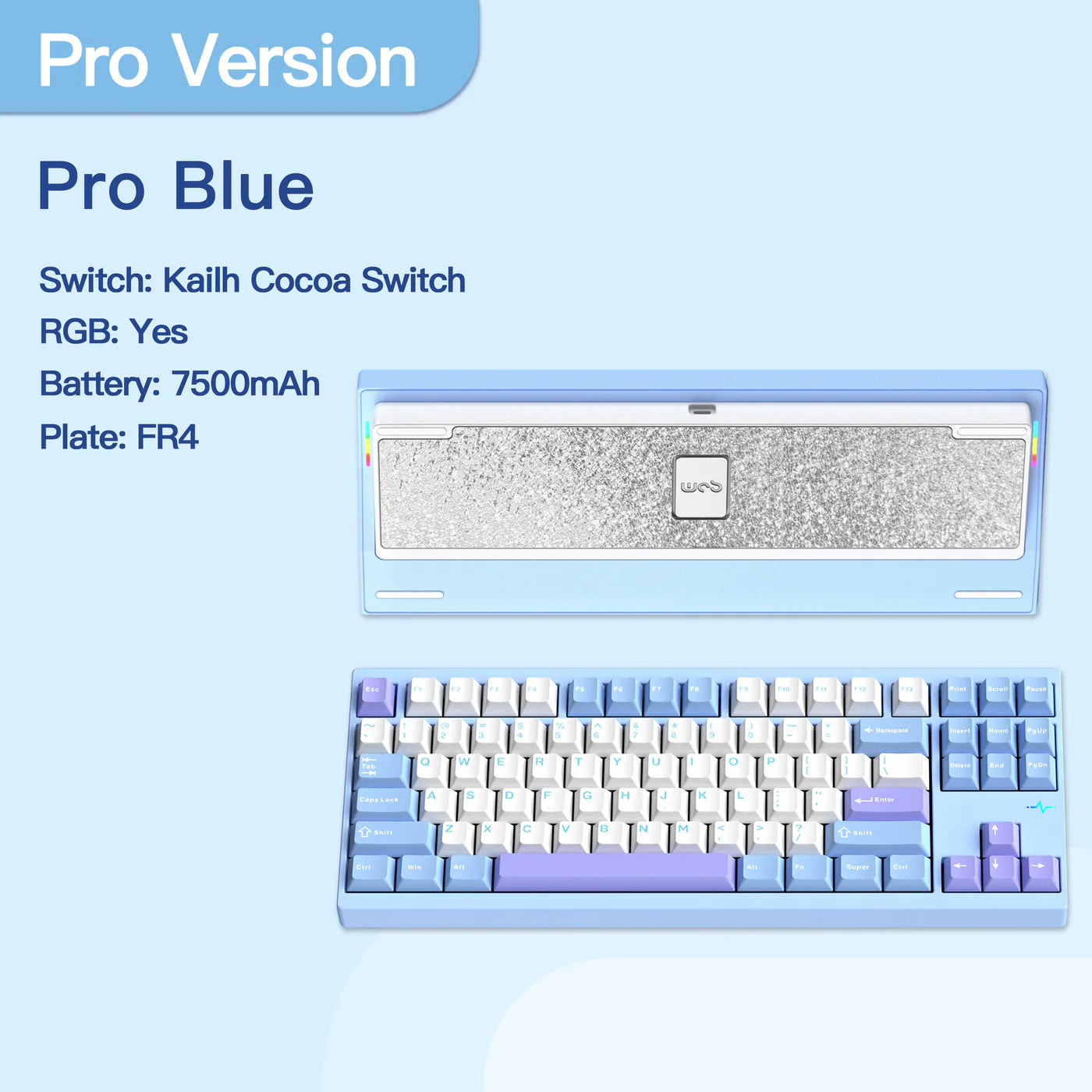 WOBKEY Crush 80 Reboot Pro Tri-mode Wireless Mechanical Keyboard