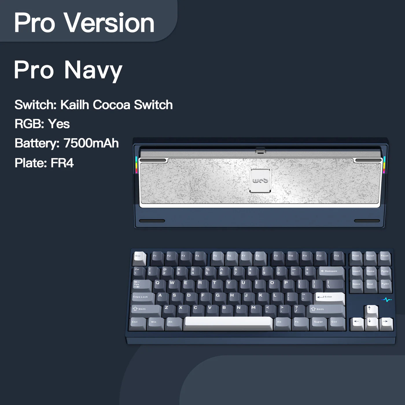 WOBKEY Crush 80 Reboot Pro Tri-mode Wireless Mechanical Keyboard