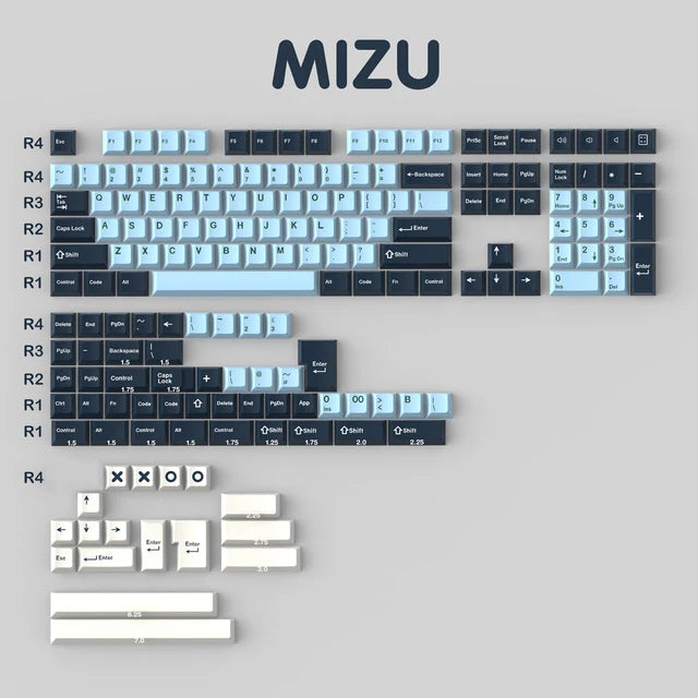 GMK Mizu ABS Doubleshot Keycaps (Clones)