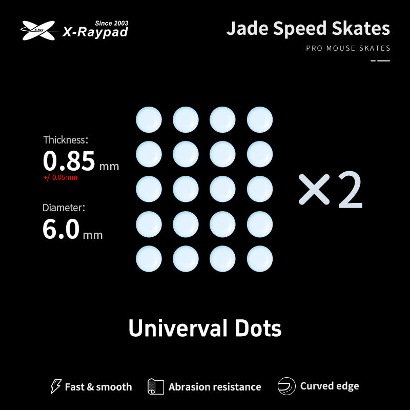 Xraypad Jade DIY Mouse Skates – Universal 0.8mm PTFE Dots