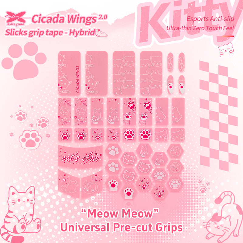 Xraypad Cicada Wings Kitty Universal Pre-cut Grips