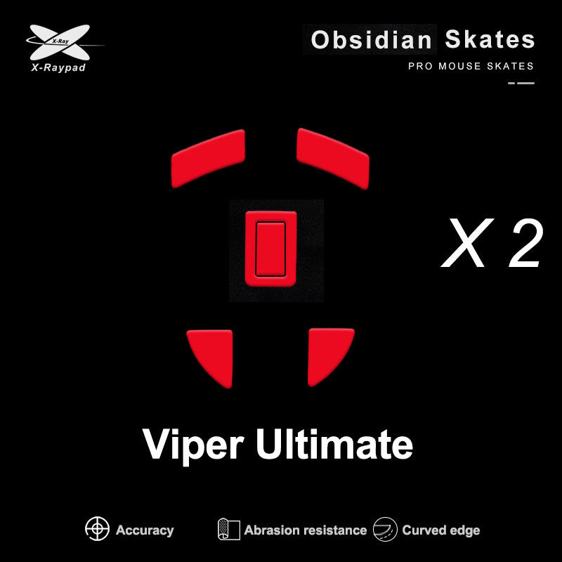 Xraypad Obsidian Skates For Razer Viper Ultimate
