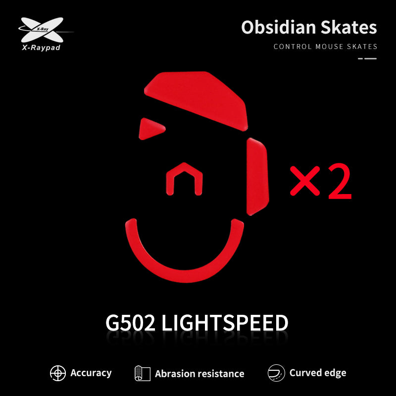 Xraypad Obsidian mouse skates for Logitech G502 Lightspeed