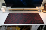 ClickyDuck Red Topographic Deskmat/Mousepad