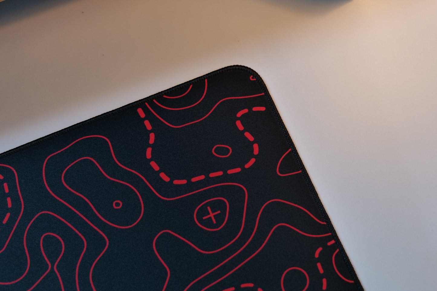 ClickyDuck Red Topographic Deskmat/Mousepad