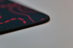 ClickyDuck Red Topographic Deskmat/Mousepad