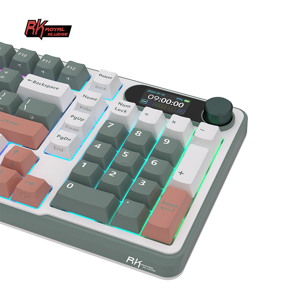 Royal Kludge S98 Wireless Clay Green NumPad