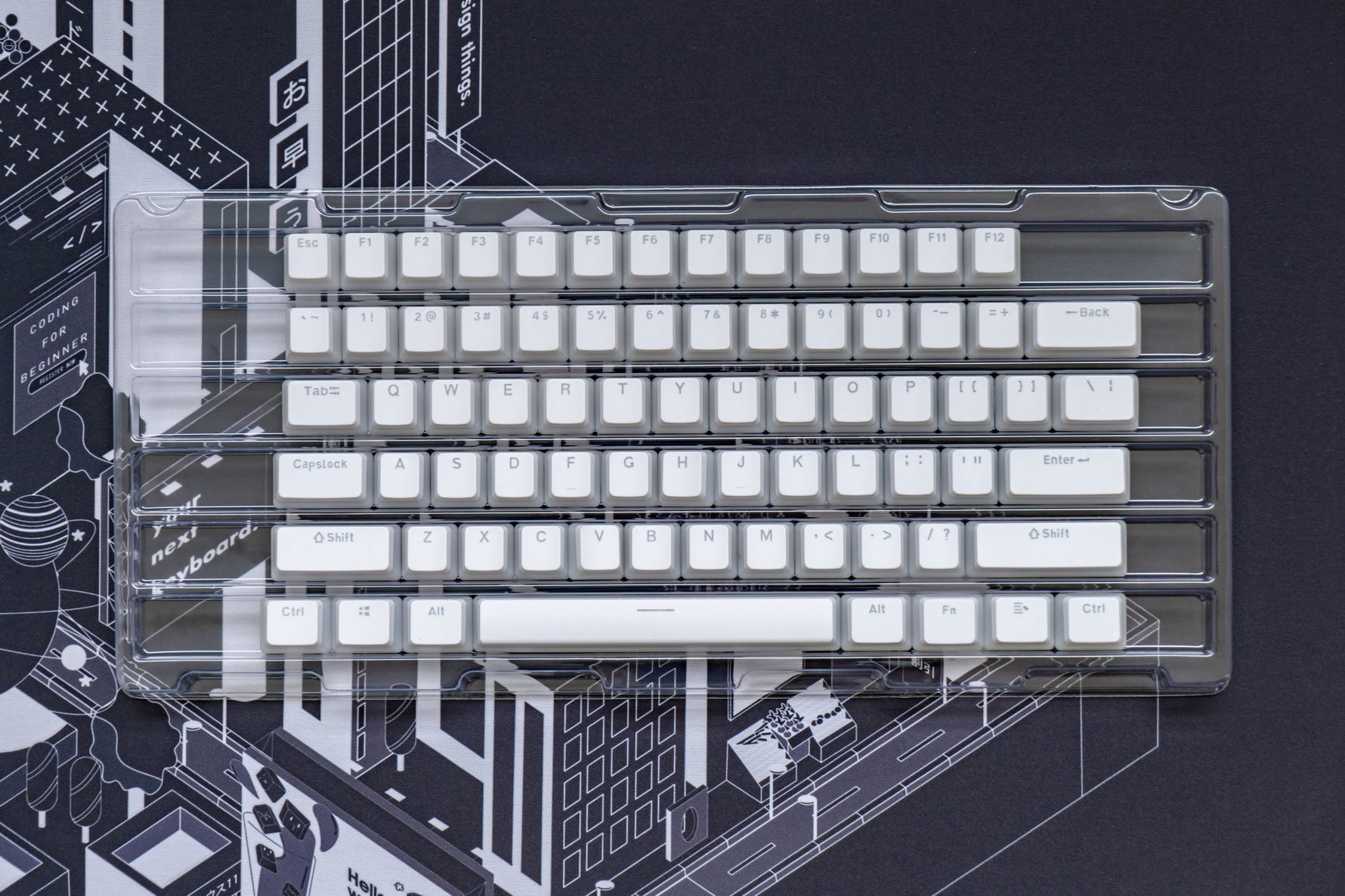 GenesisPC Pudding Keycaps (Black/White)