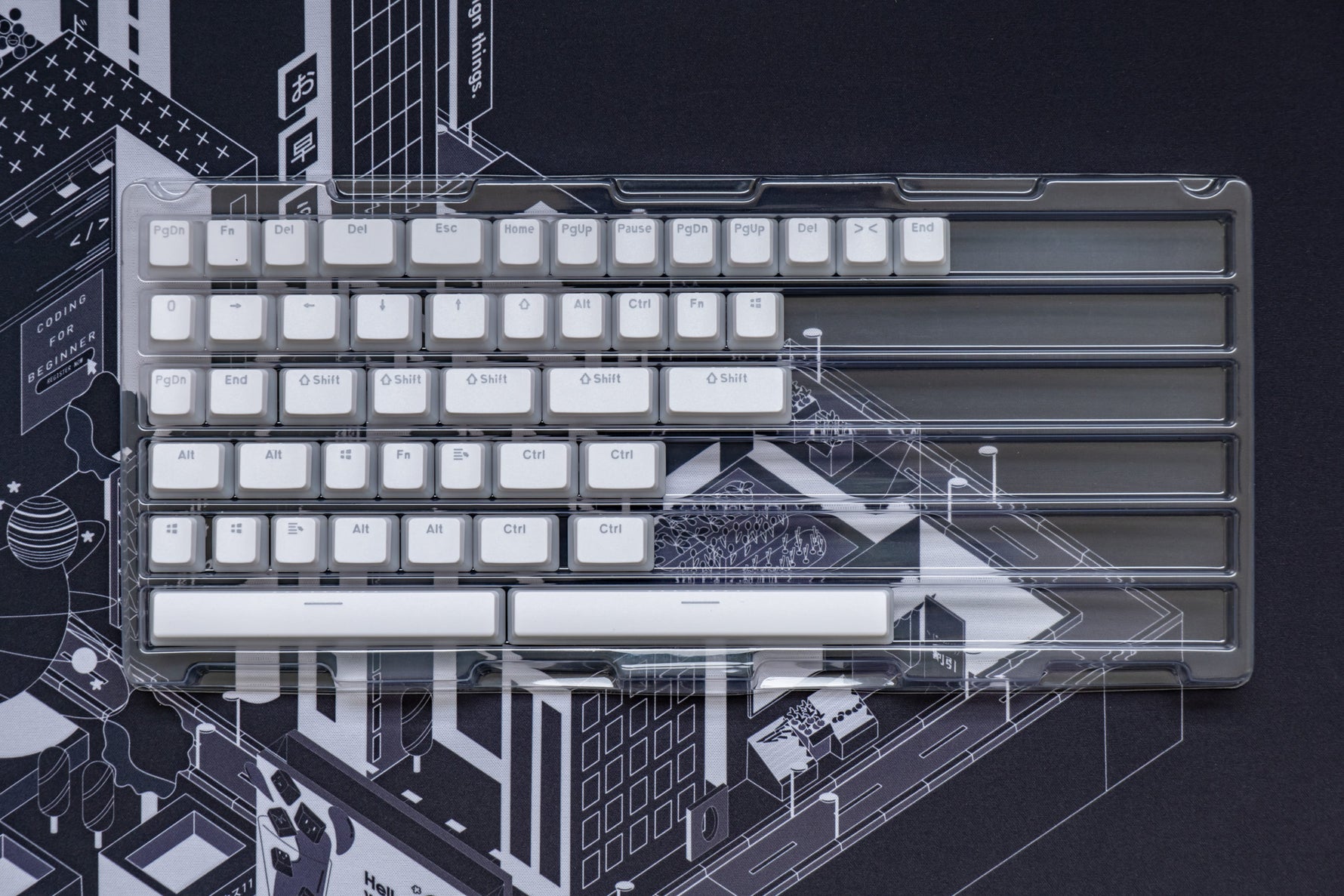 GenesisPC Pudding Keycaps (Black/White)