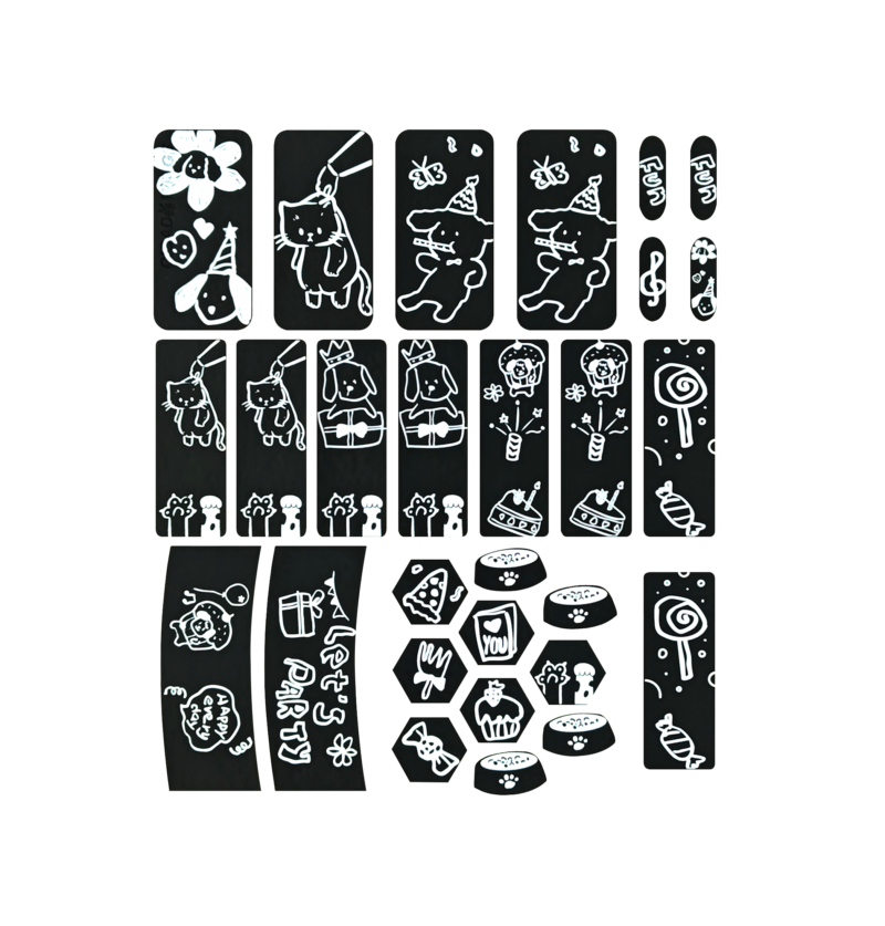 Xraypad Cicada Wings v2 Kitty & Pup Party Universal Pre-cut Tacky Mouse Grip