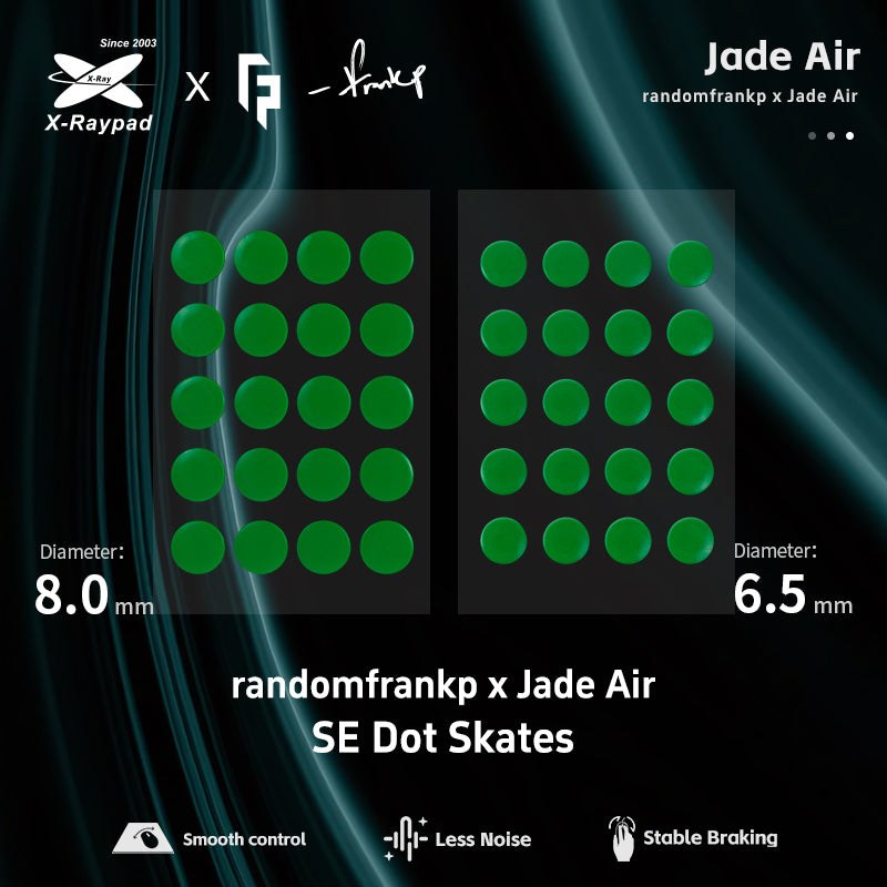 Randomfrankp x X-Raypad Jade Air SE DIY Mouse Skates Universal Dots – Quiet & Speed