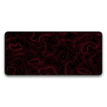 ClickyDuck Red Topographic Deskmat/Mousepad