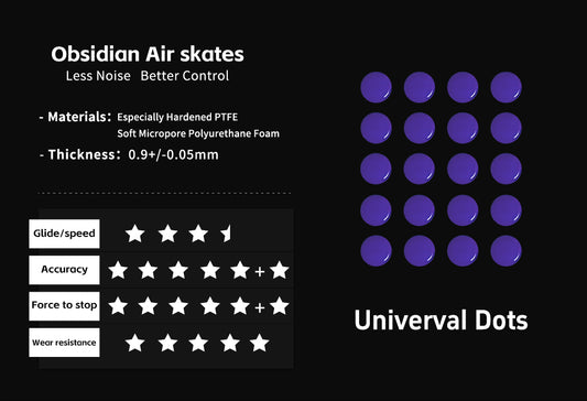 Xraypad Obsidian Air DIY Mouse Skates – Universal Dots