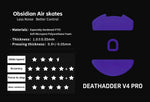 X-Raypad Obsidian Air Mouse Skates for Razer DeathAdder V4 Pro
