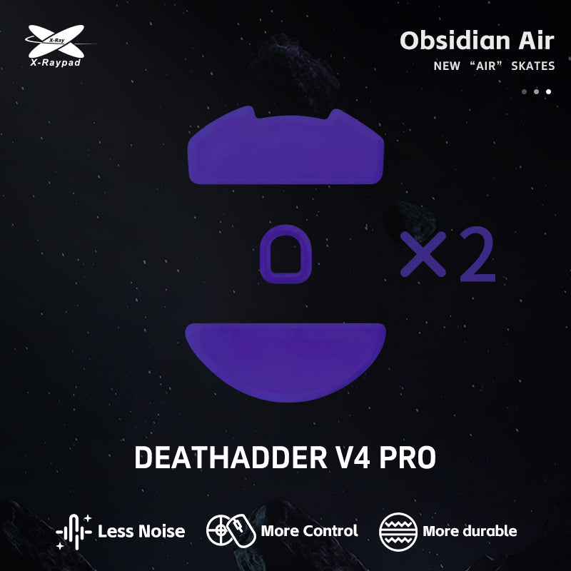 X-Raypad Obsidian Air Mouse Skates for Razer DeathAdder V4 Pro