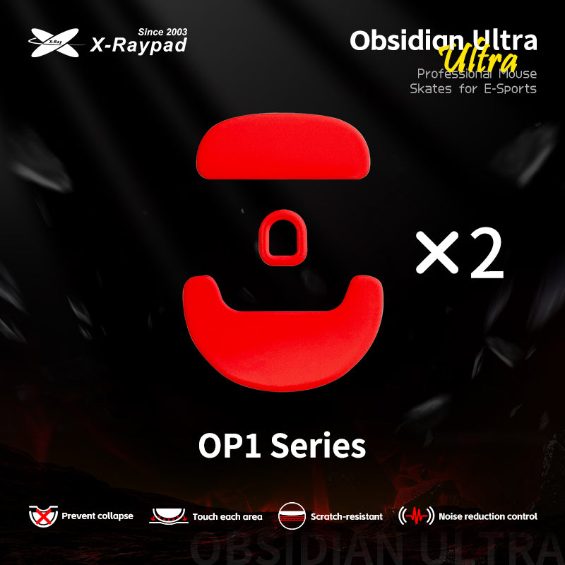 XRaypad Obsidian Ultra Masterful Mouse Skates for Endgame Gear OP1 Series