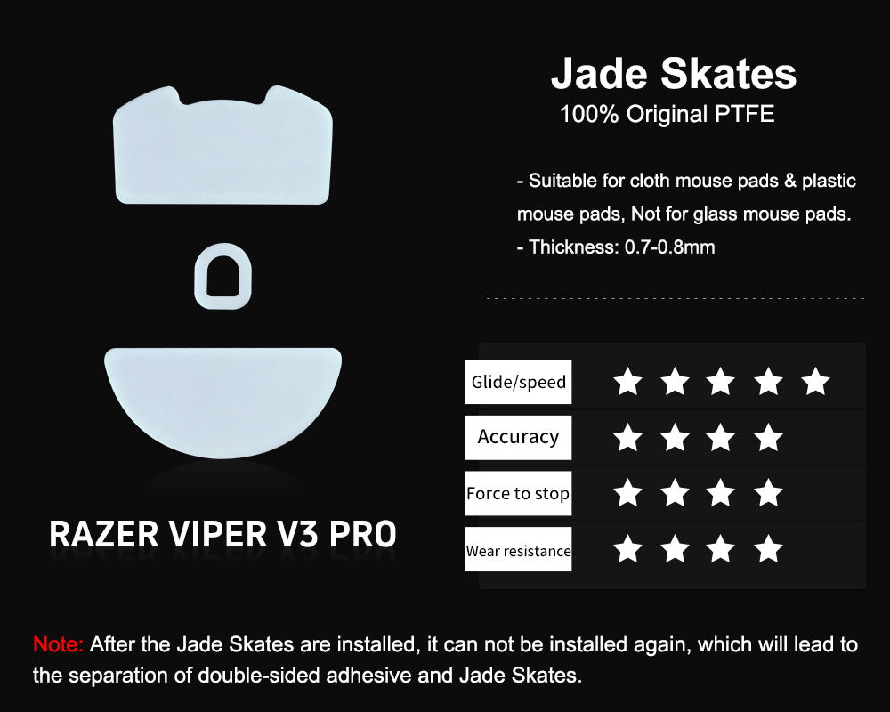 Xraypad Jade Skates For Razer viper V3 PRO